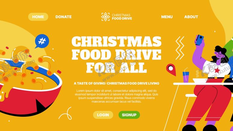 编号：12578812161415102148【酷图网】源文件下载-餐饮美食登录页