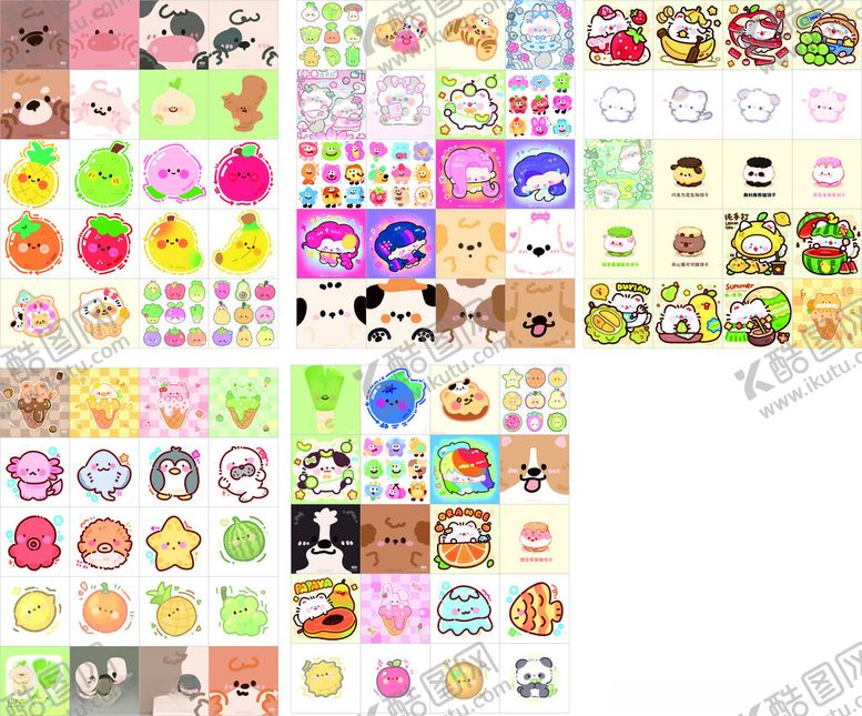 编号：14330509200627105903【酷图网】源文件下载-可爱卡通图案集合