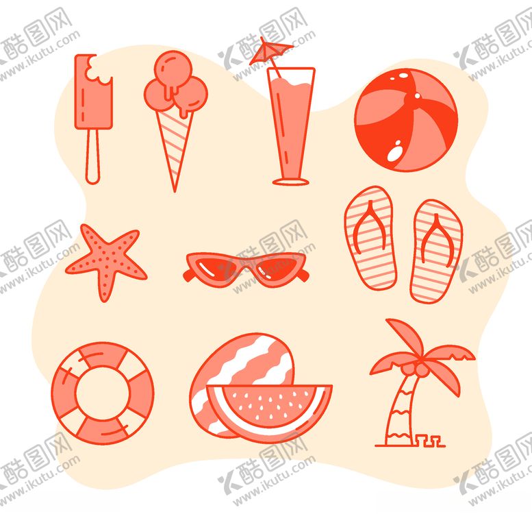 编号：99902210171327487733【酷图网】源文件下载-夏日元素