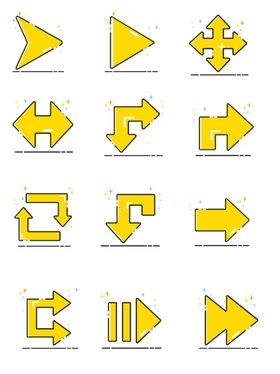 方向箭头MBE标签图标免扣