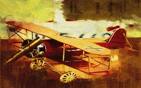 创意抽象几何飞机装饰画