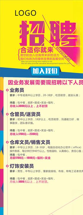 招聘报纸展架会高薪诚
