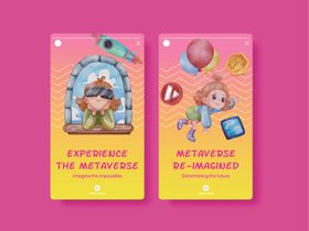 多样卡通人物场景插画