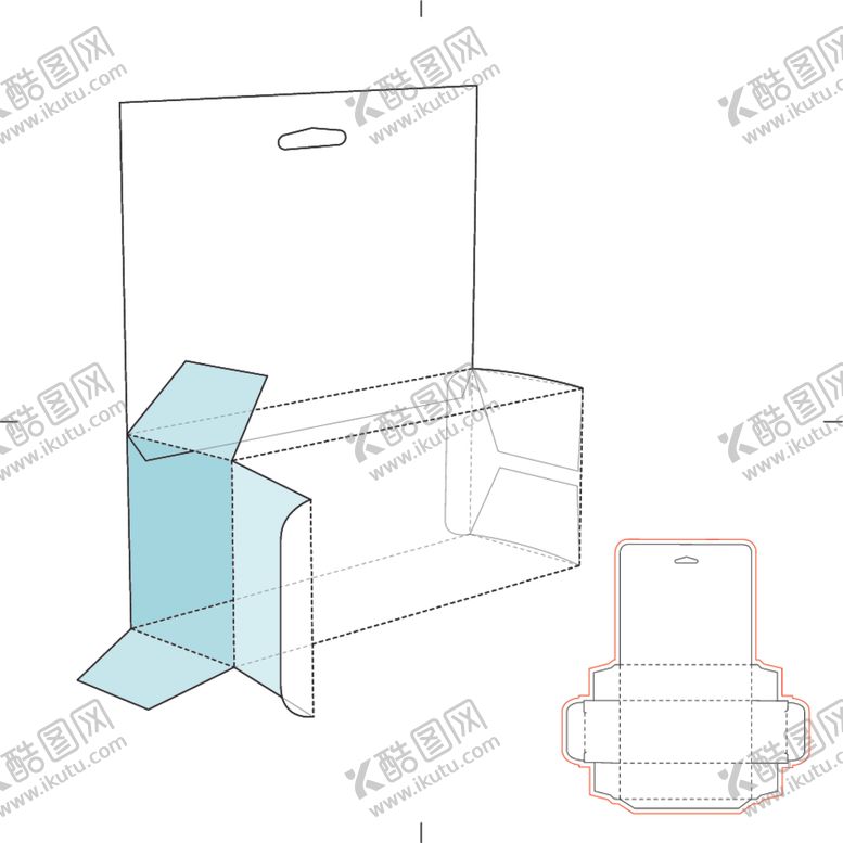 编号：65911511012043475525【酷图网】源文件下载-纸盒包装布局刀线图