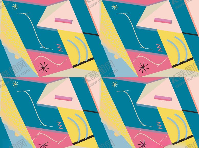 编号：76969909202120545697【酷图网】源文件下载-抽象几何数码印花