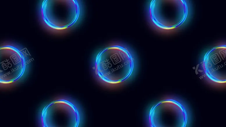 编号：96920401291657498953【酷图网】源文件下载-蓝色圆形发光3d抽象造型