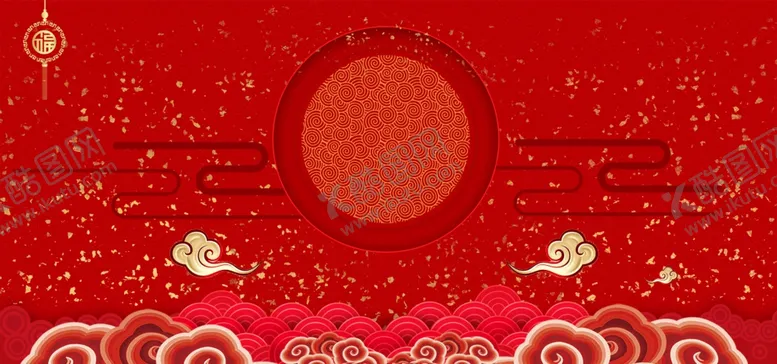 编号：14391307010112191819【酷图网】源文件下载-红色喜庆古风国风活动海报背景