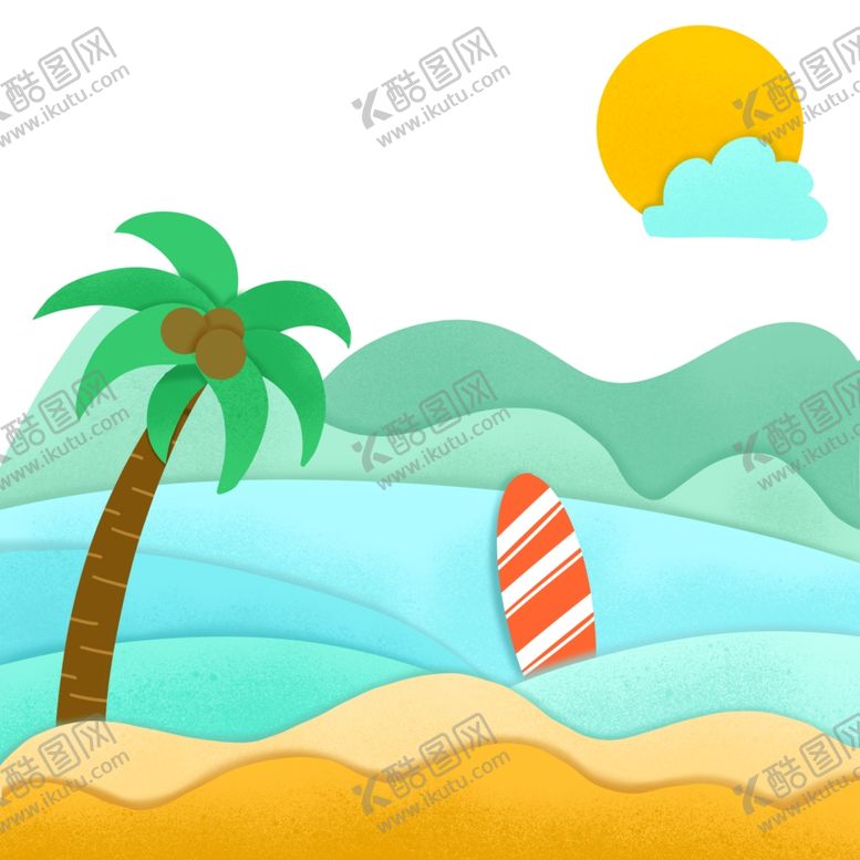 编号：55908706180651566332【酷图网】源文件下载-扁平夏季假日元素