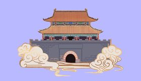 国风建筑背景