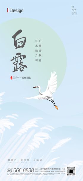 白露节气海报