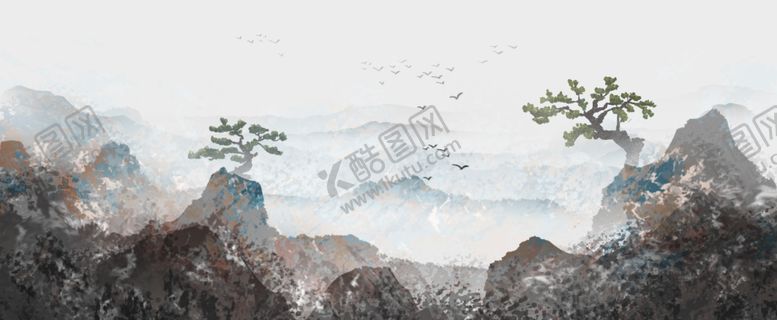 编号：24088906261533073389【酷图网】源文件下载-水墨山水