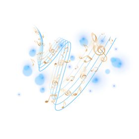 灯光效果音乐笔记谱号