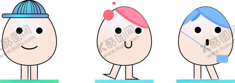 编号：61721006290109499458【酷图网】源文件下载-鸡蛋表情矢量图