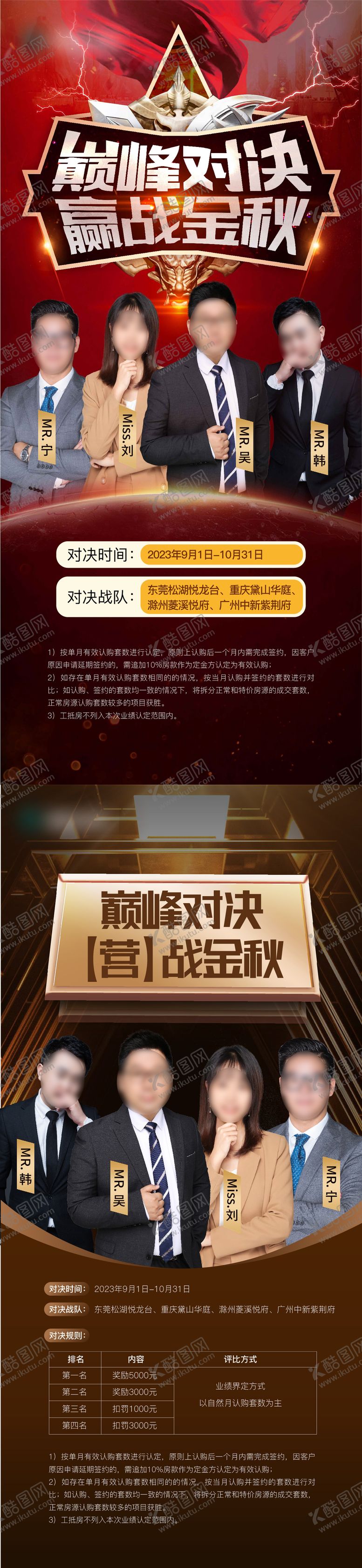 编号：91107311300016453074【酷图网】源文件下载-地产营销战队销冠海报