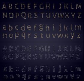 卡通字母