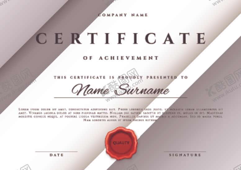 编号：87427010210604214440【酷图网】源文件下载-荣誉证书