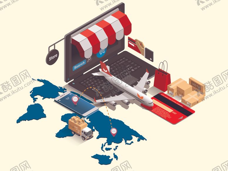 编号：15452810141559222869【酷图网】源文件下载-电商物流配送