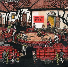 中式装饰画山水风景画山水画