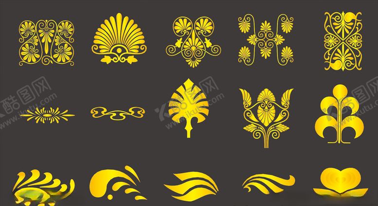 编号：73784310081101106133【酷图网】源文件下载-金色花纹边框角花花边