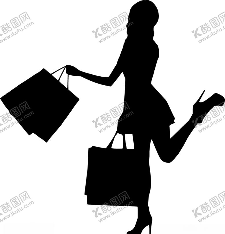 编号：13497809160610298894【酷图网】源文件下载-女性购物矢量剪影