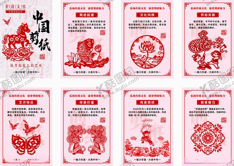 编号：45734804020219007179【酷图网】源文件下载-非遗剪纸文化马新年窗花喜庆