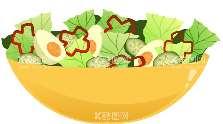 编号：34544810151426508758【酷图网】源文件下载-卡通沙拉图案 