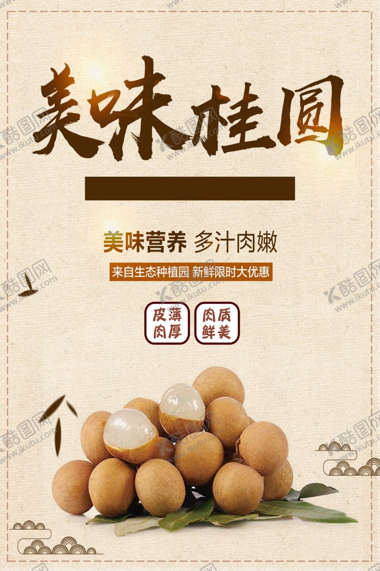 编号：55505007032156176320【酷图网】源文件下载-桂圆海报