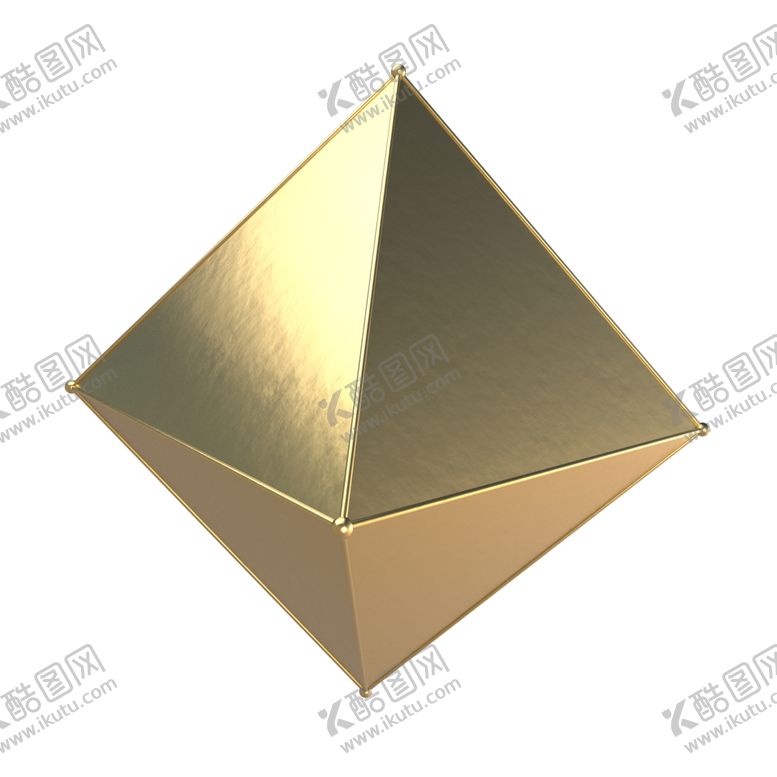 编号：59412210092136202094【酷图网】源文件下载-立体3D金色菱形金属免扣素材