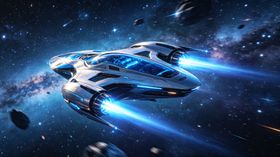 星际飞船在宇宙中穿梭