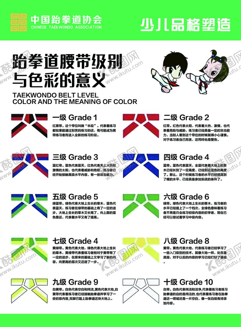 编号：26378109170434030978【酷图网】源文件下载-跆拳道少儿品格塑造