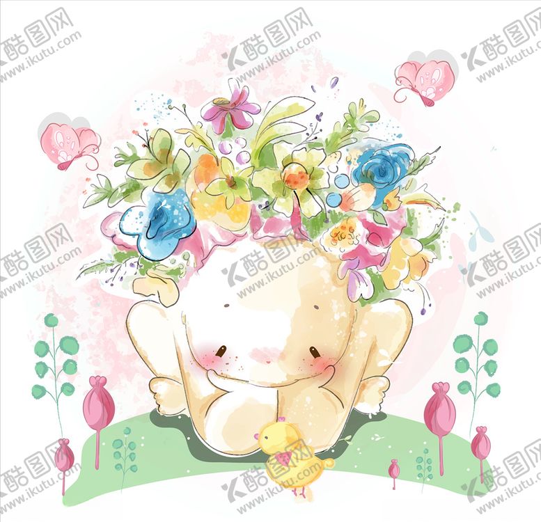 编号：75080907032114427129【酷图网】源文件下载-卡通花卉