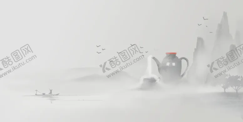 编号：73391906241914372480【酷图网】源文件下载-山水国风古风背景海报素材