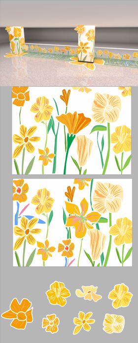 现代商场商业春季花朵美陈装饰