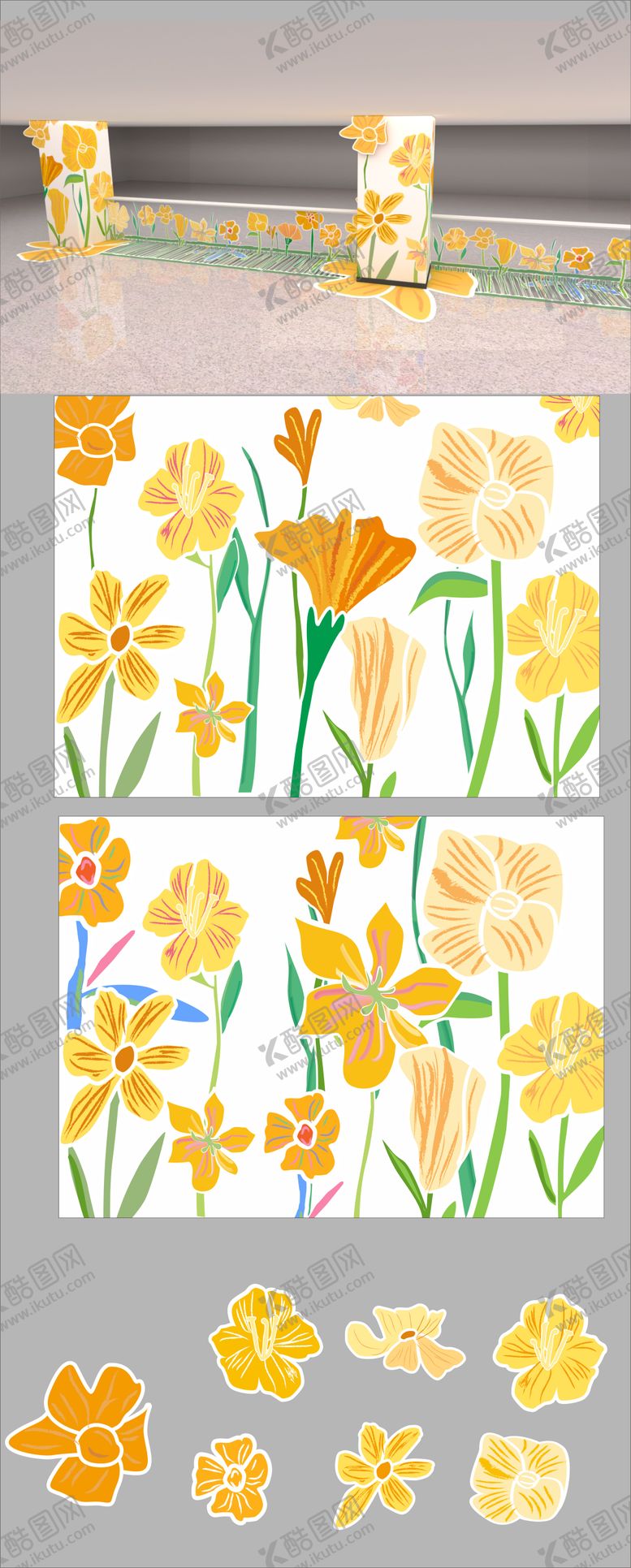 编号：13929903021800286581【酷图网】源文件下载-现代商场商业春季花朵美陈装饰