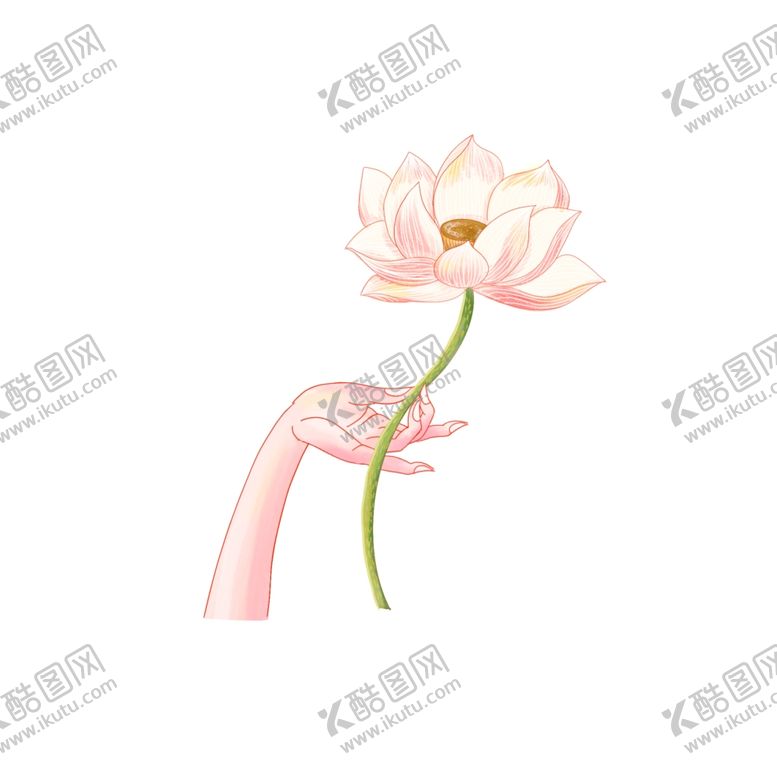 编号：66521807060536324684【酷图网】源文件下载-中国风工笔画采莲手绘
