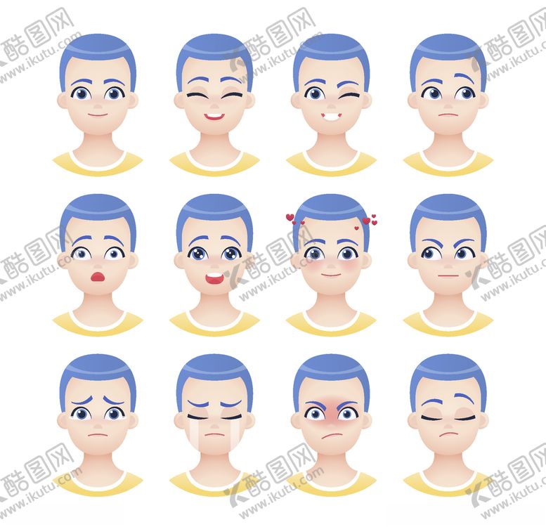 编号：82873607070959076268【酷图网】源文件下载-不同表情