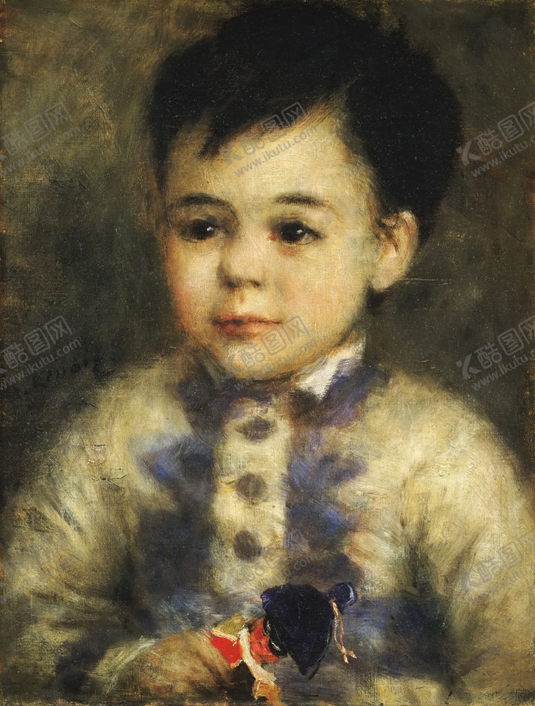 人物形象复古油画少女典