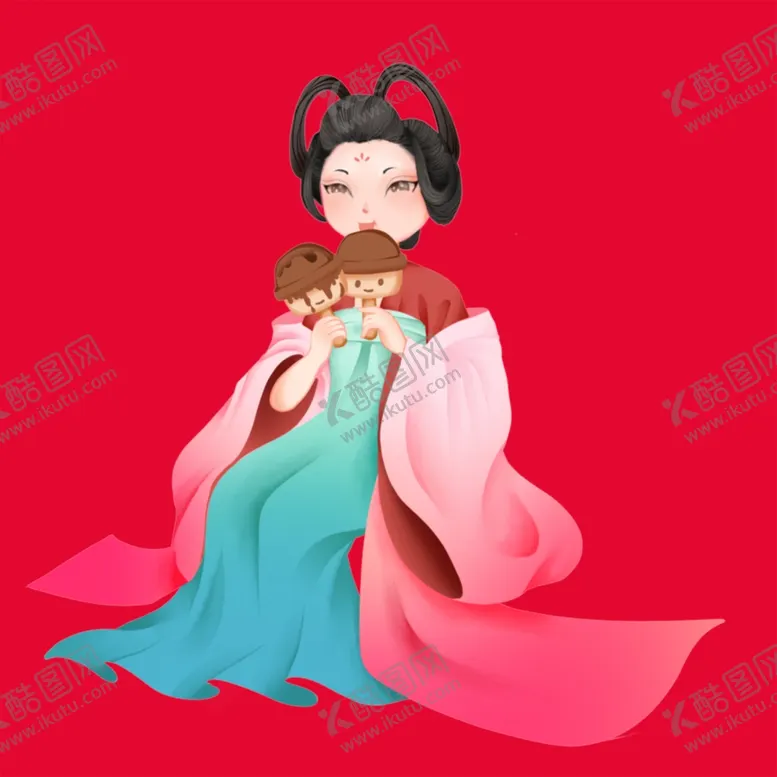 编号：13115201150049551138【酷图网】源文件下载-手绘古代仕女
