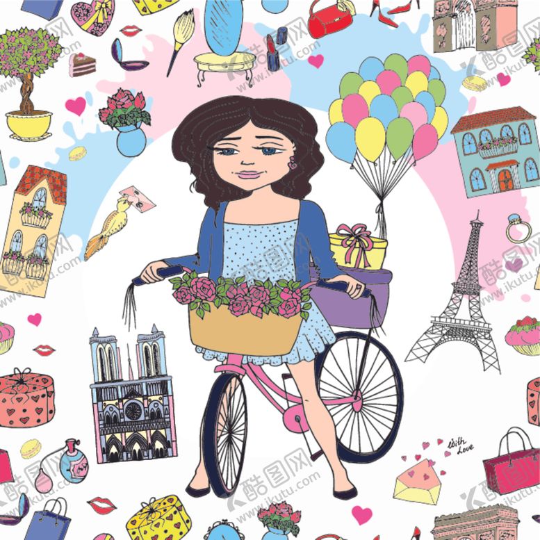 编号：64849409090356522005【酷图网】源文件下载-创意拼接卡通图案背景