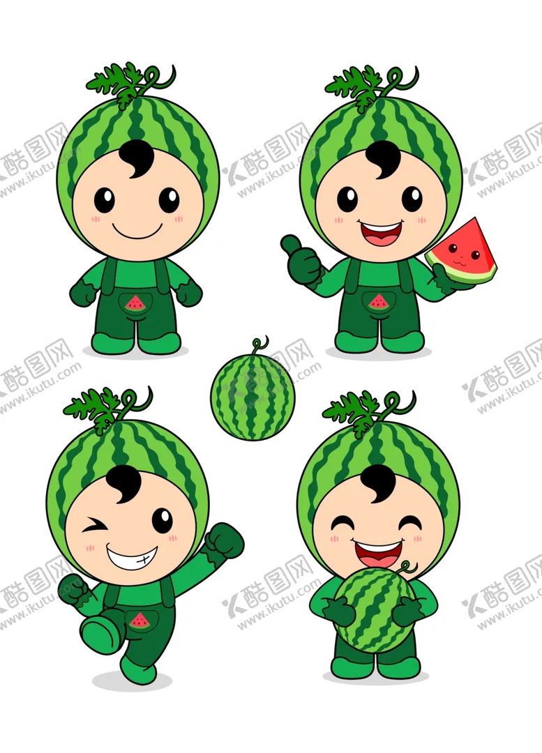 编号：56370602210600329338【酷图网】源文件下载-悦言西瓜卡通
