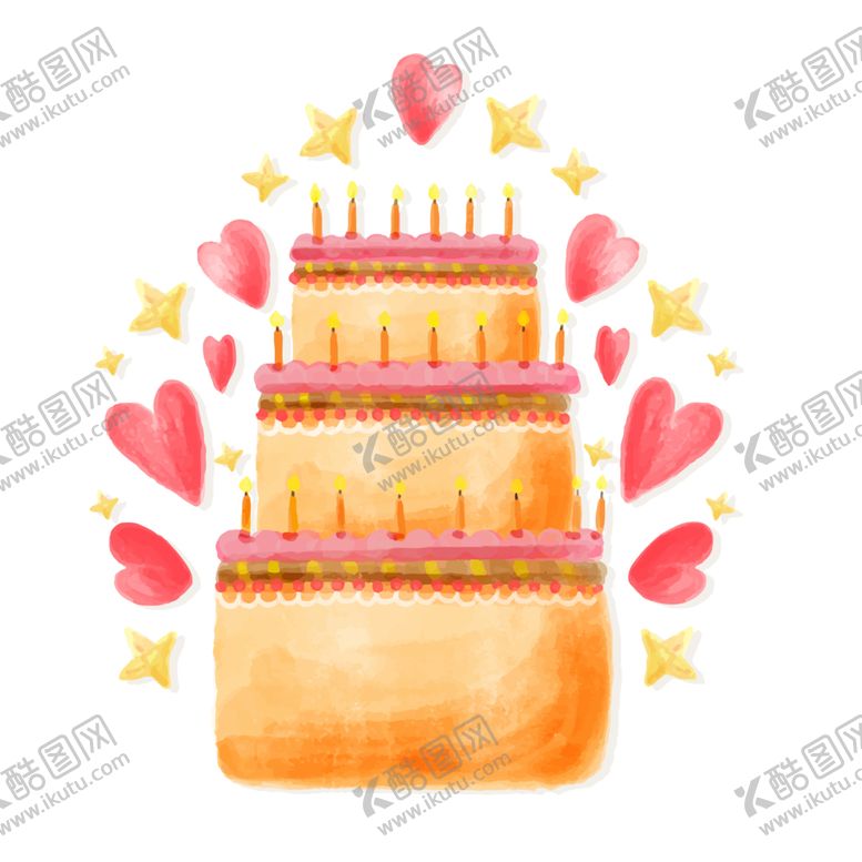 编号：30152504270839201983【酷图网】源文件下载-手绘卡通可爱蛋糕甜点免抠PNG