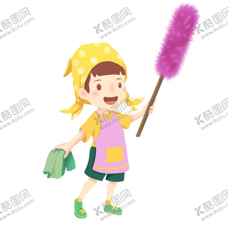 编号：93931502090328322184【酷图网】源文件下载-劳动节暖色扁平女孩