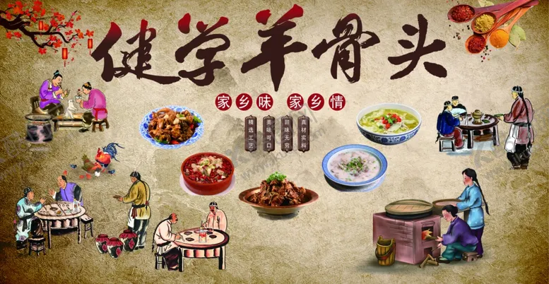 编号：57575206290616306762【酷图网】源文件下载-复古怀旧家常菜海报