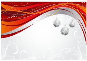 动感线条与装饰球背景图