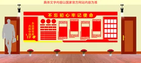 党建文化墙不忘初心入誓词模板