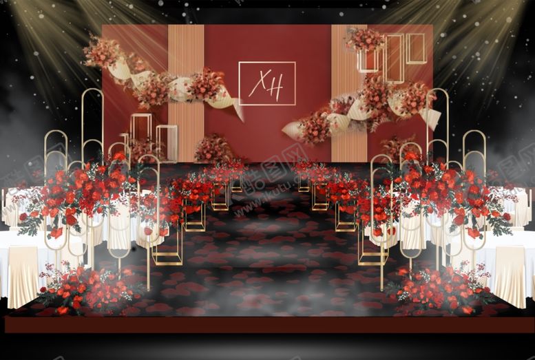 编号：59333210021407366601【酷图网】源文件下载-婚礼设计主题婚礼红色婚礼图片