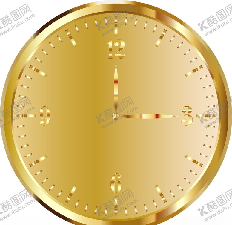 编号：54901409261822551514【酷图网】源文件下载-金色手表钟表