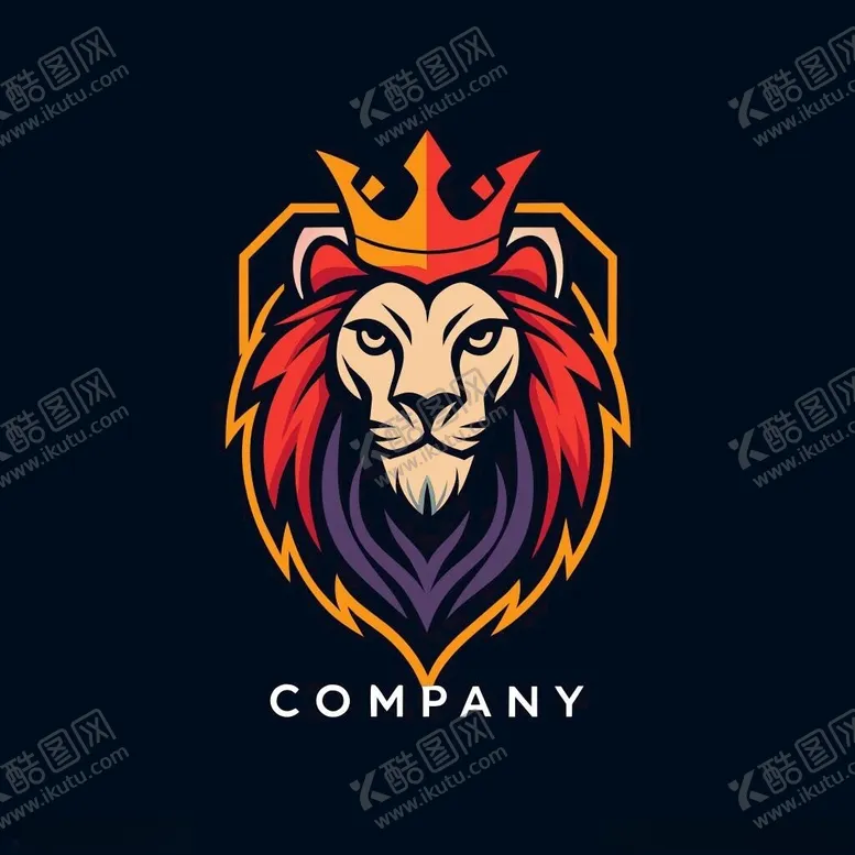 编号：44723501240303302036【酷图网】源文件下载-狮子头像logo