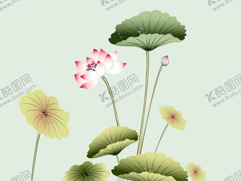 编号：70899910291334218907【酷图网】源文件下载-水墨荷花