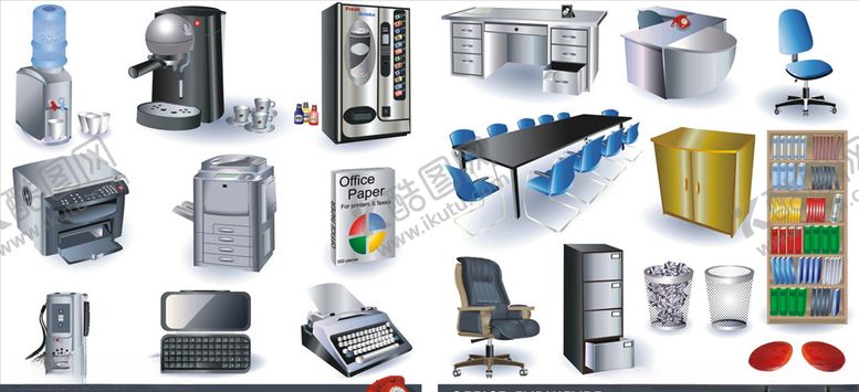 编号：32471910161713081468【酷图网】源文件下载-矢量办公用品